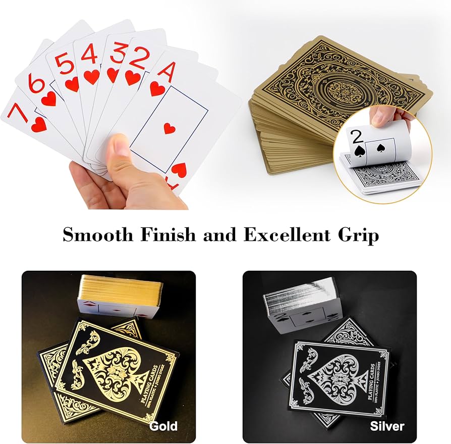 Plastic Playing Cards,Waterproof Cards,Deck of Cards,Large Print