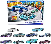 Hot Wheels Veículo de Brinquedo Pacote com 10 carros de corrida para crianças a partir de 3 anos