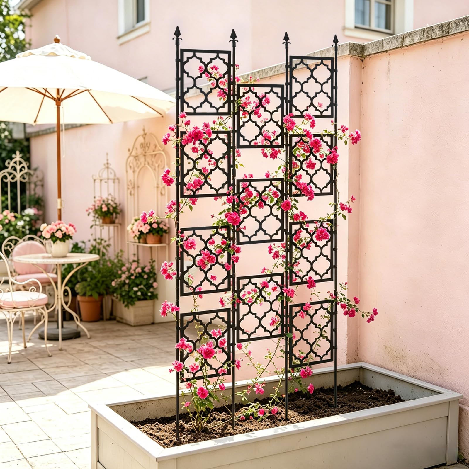 Treillis d'extérieur pour plantes grimpantes, 220 cm de haut, treillis