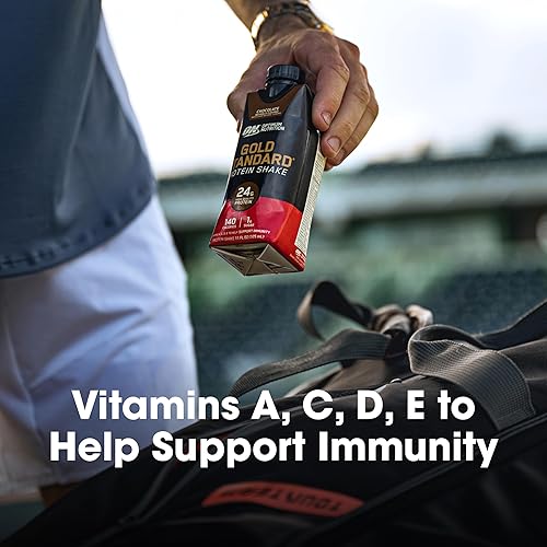 Vista 43 de Optimum Nutrition Gold Standard - Batido de proteínas de 0.99 onzas de proteína, listo para beber, sin gluten, vitamina C para apoyo inmunológico