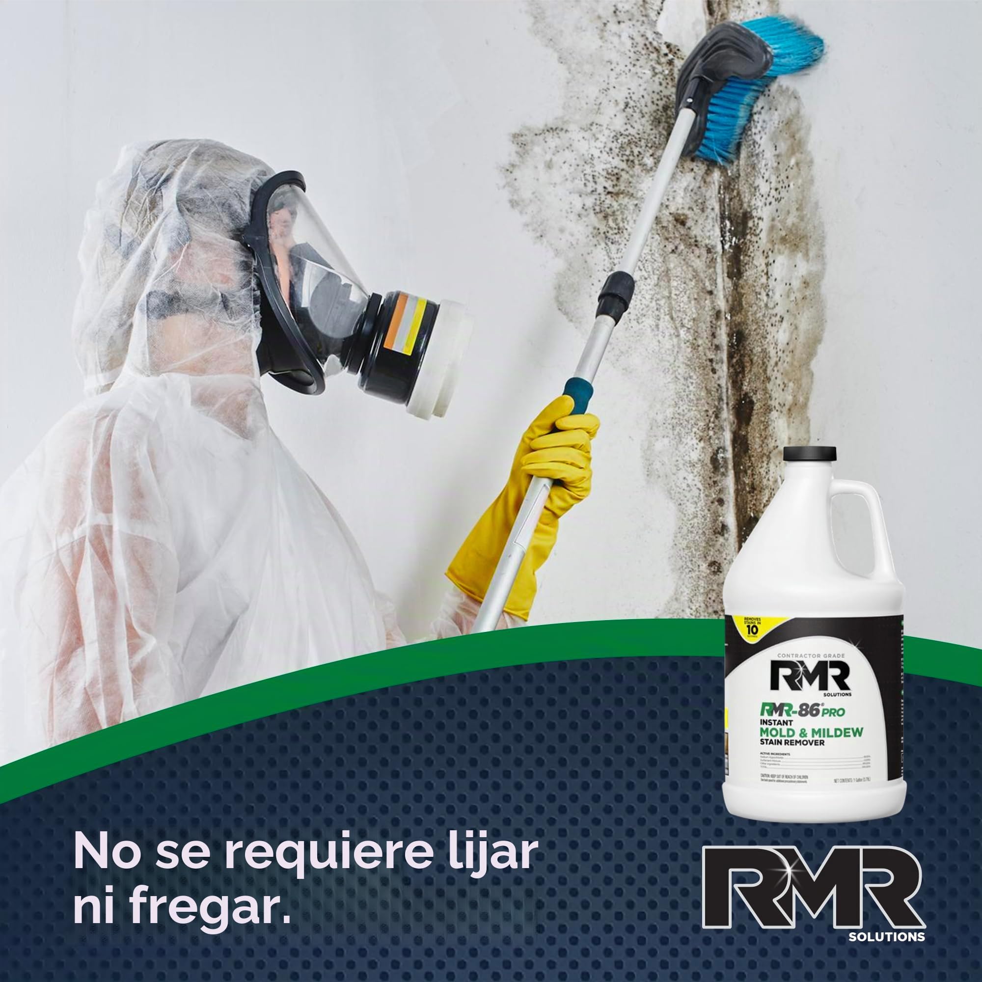 RMR-86 Pro - Solución de limpieza para eliminar manchas de moho y moho, fórmula de calidad profesional, 1 galón