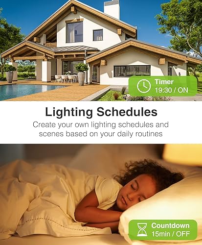 Miniatura 5 de GHome Smart Interruptor inteligente de 3 vías, interruptor de luz Wi-Fi compatible con Alexa y Google Home, requiere cable neutro, temporizador de