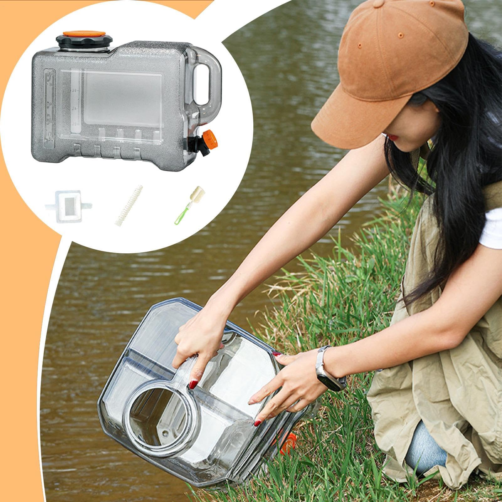 Serbatoio per Acqua Alimentare Ampia Apertura Anticalore | Contenitore Acqua con Rubinetto Sicuro Per Viaggi In Auto Fai Da Te Barbecue Escursionismo Cucina In Famiglia E Attività