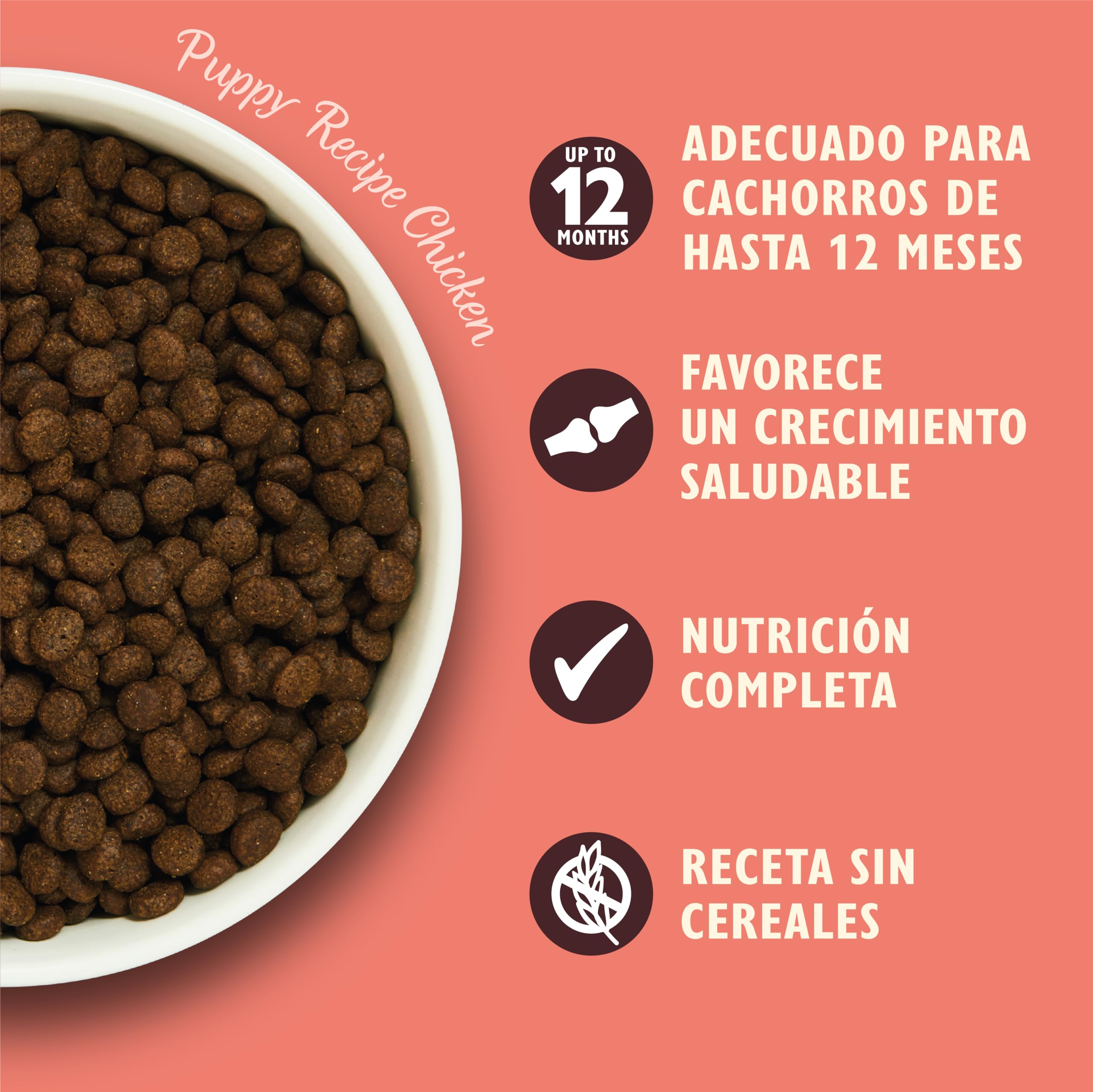 Lily's Kitchen Puppy Recipe con pollo y salmón - Alimento seco completo para perros sin cereales (7 kg)