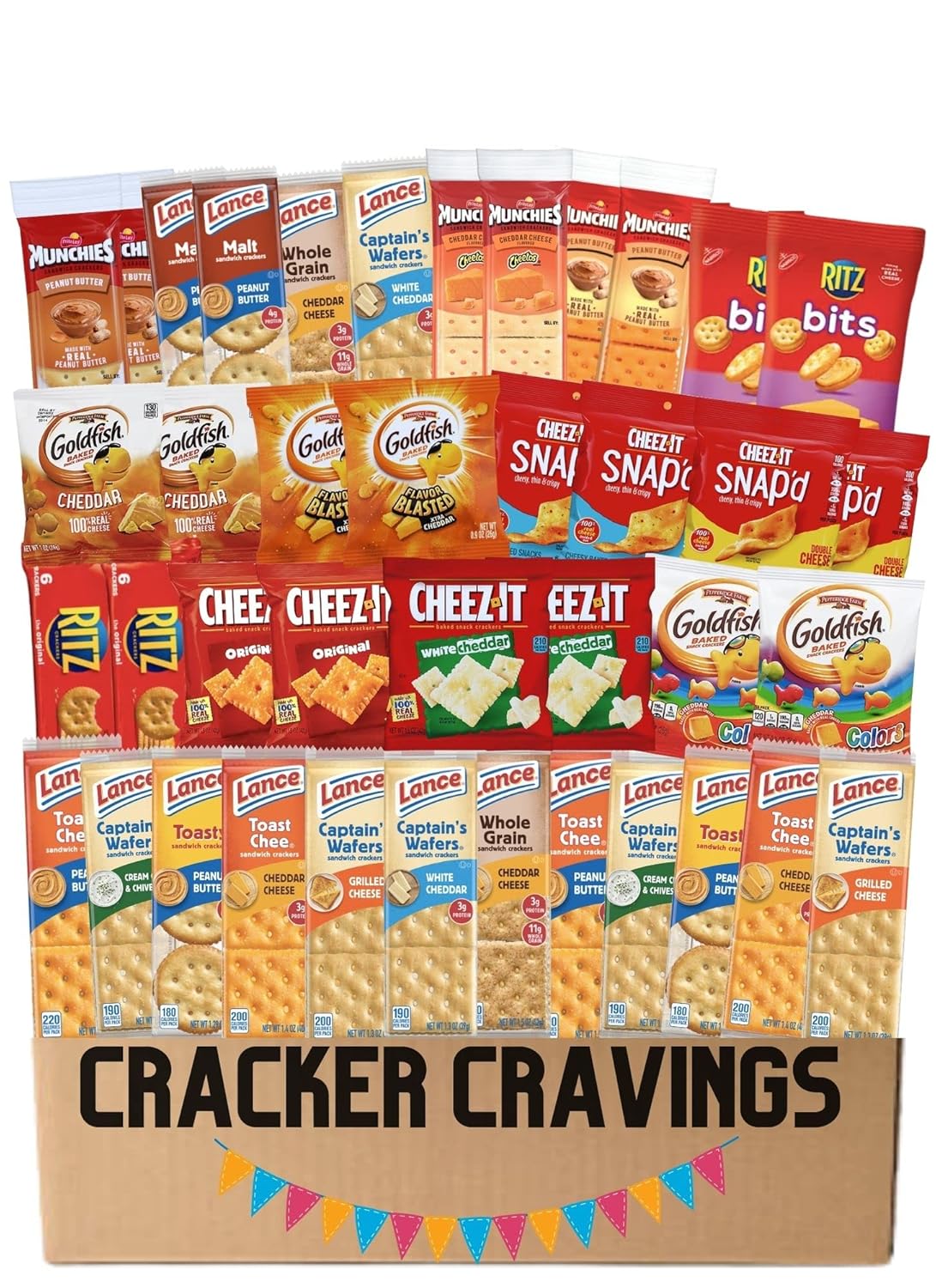 Crackers Craving Variety Pack for Adults & Kids Includes