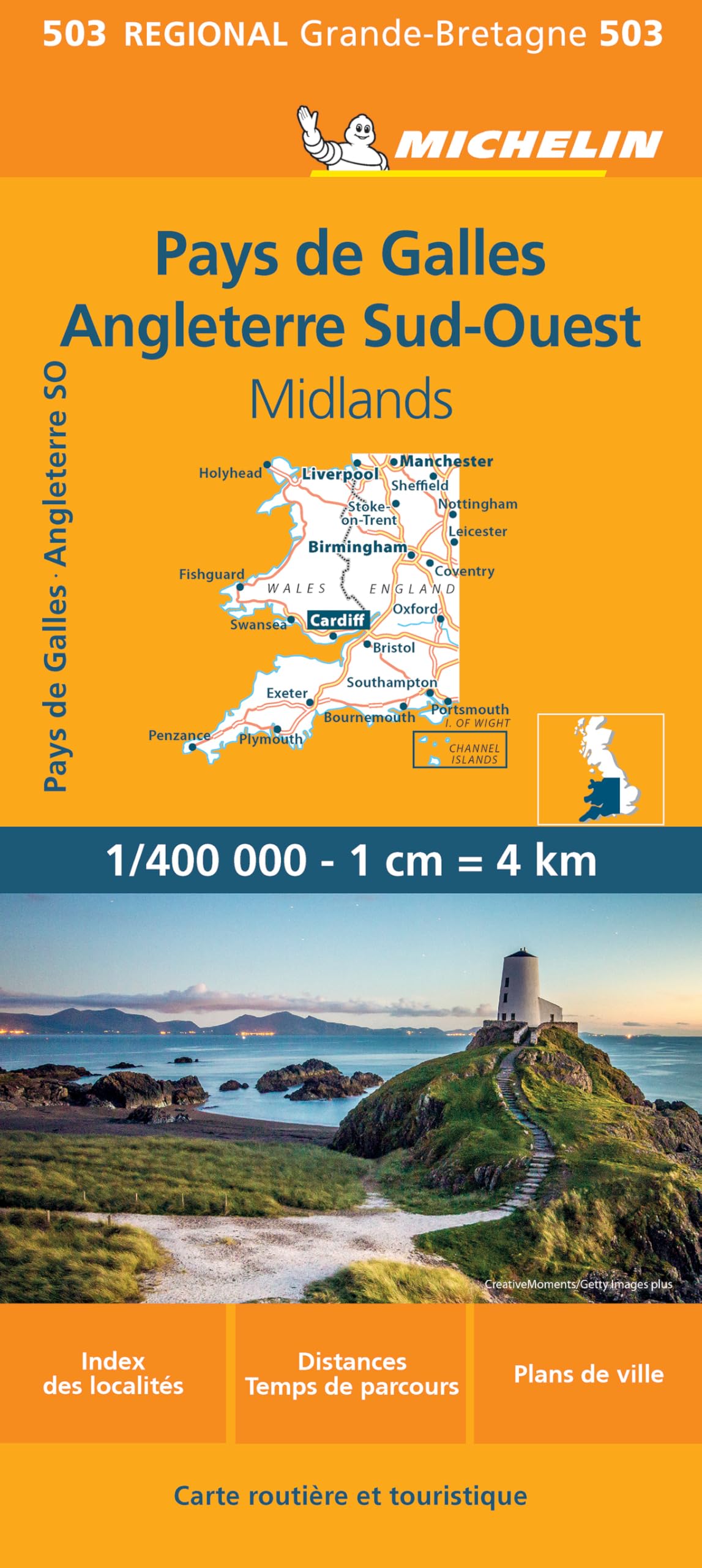 Wales / Midlands / England South-West (503): Wegenkaart Schaal 1 : 400.000 (Regionale kaarten Michelin)