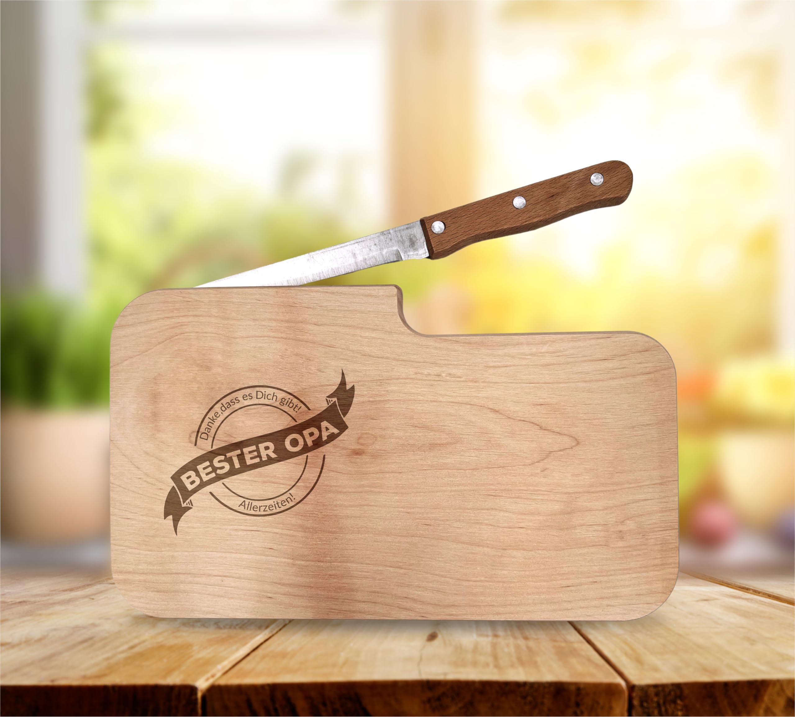 Frühstücksbrettchen Mit Stadtgravur – Aus Ahornholz, 22x14,5 Cm, Persönliches Geschenk