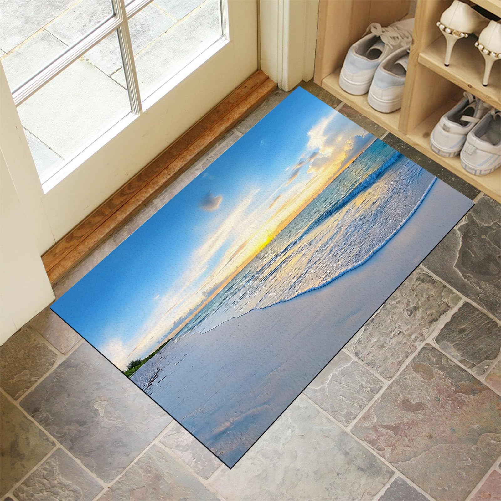 Tapis retient la poussière 80x120cm imperméable fini les sols sales de l'entrée
