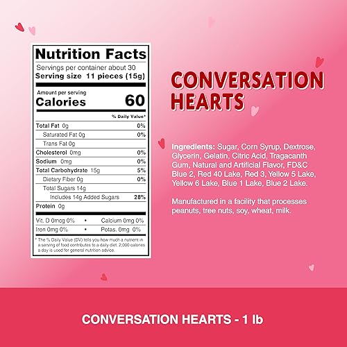Miniatura 4 de Candy Shop Conversation Hearts - Bolsa de 2 lb