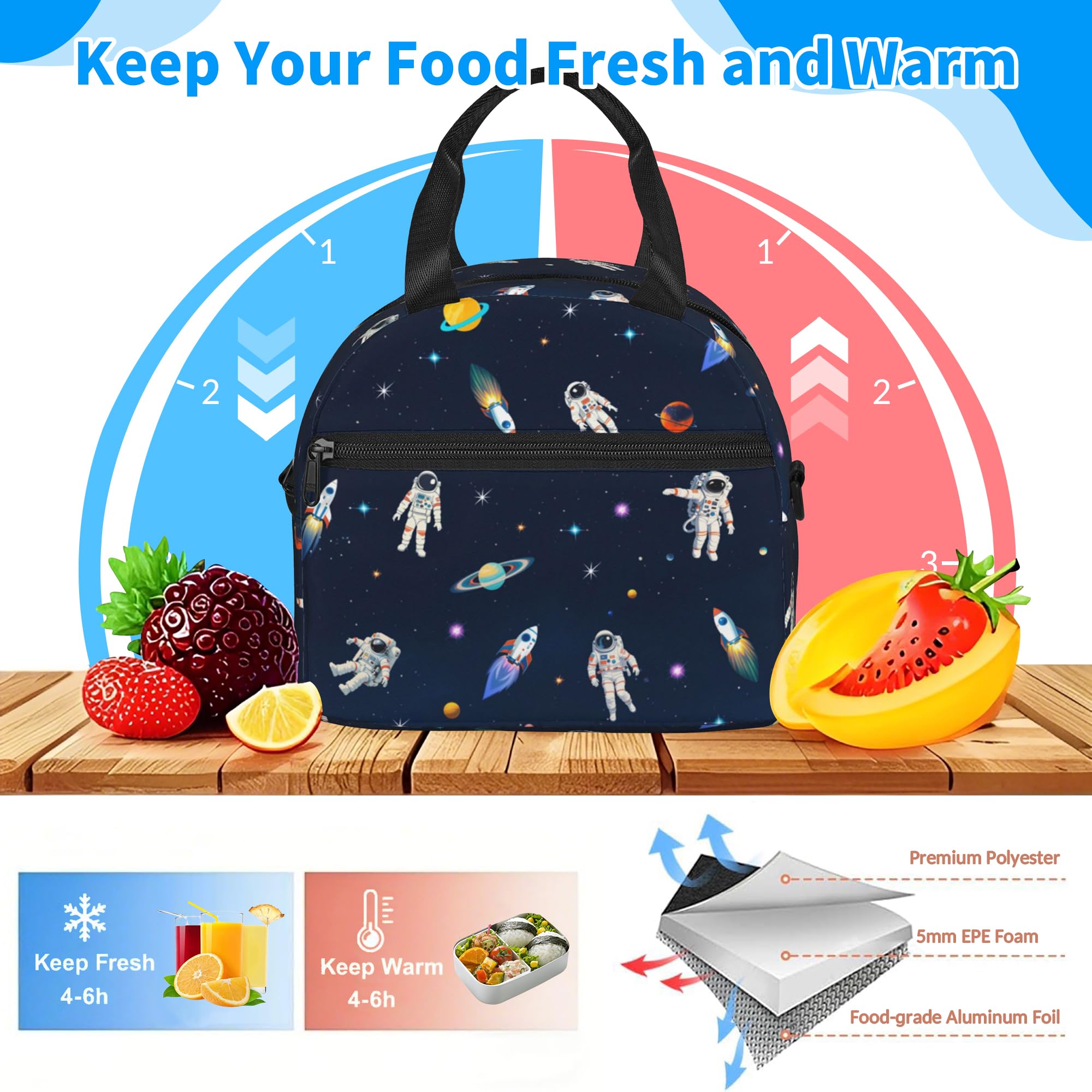 Gelasgo Astronaut Insulated Lunch Bag - Image 4