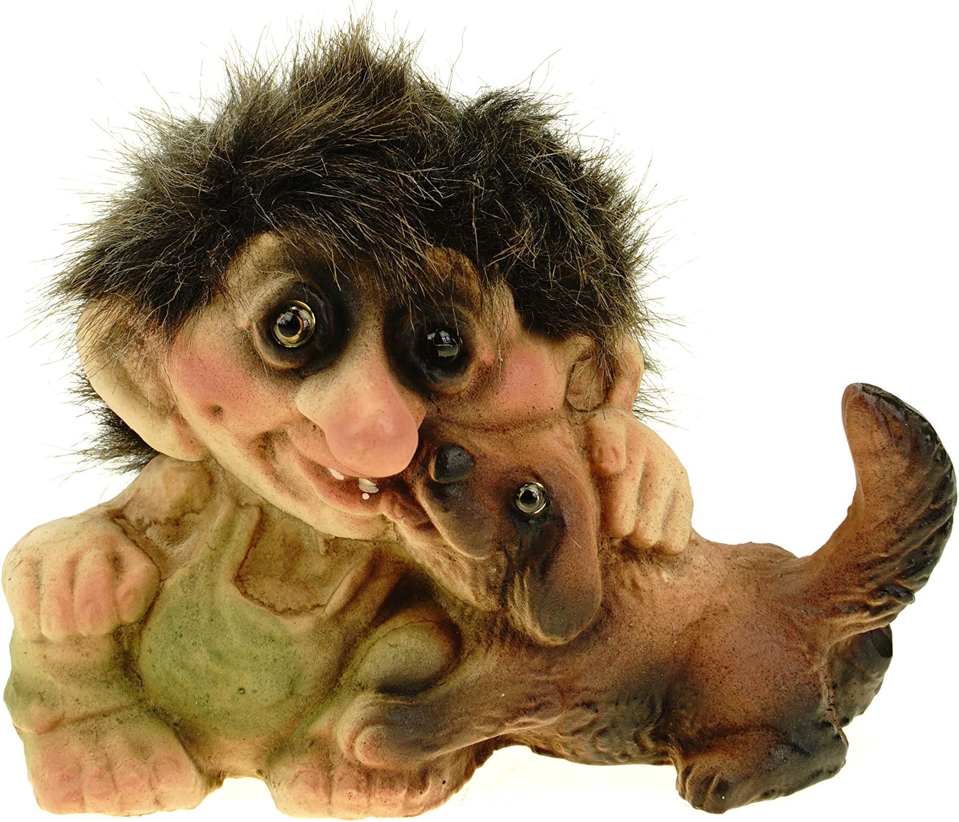 Authentic Nyform Troll Handmade Troll Kissing Dog