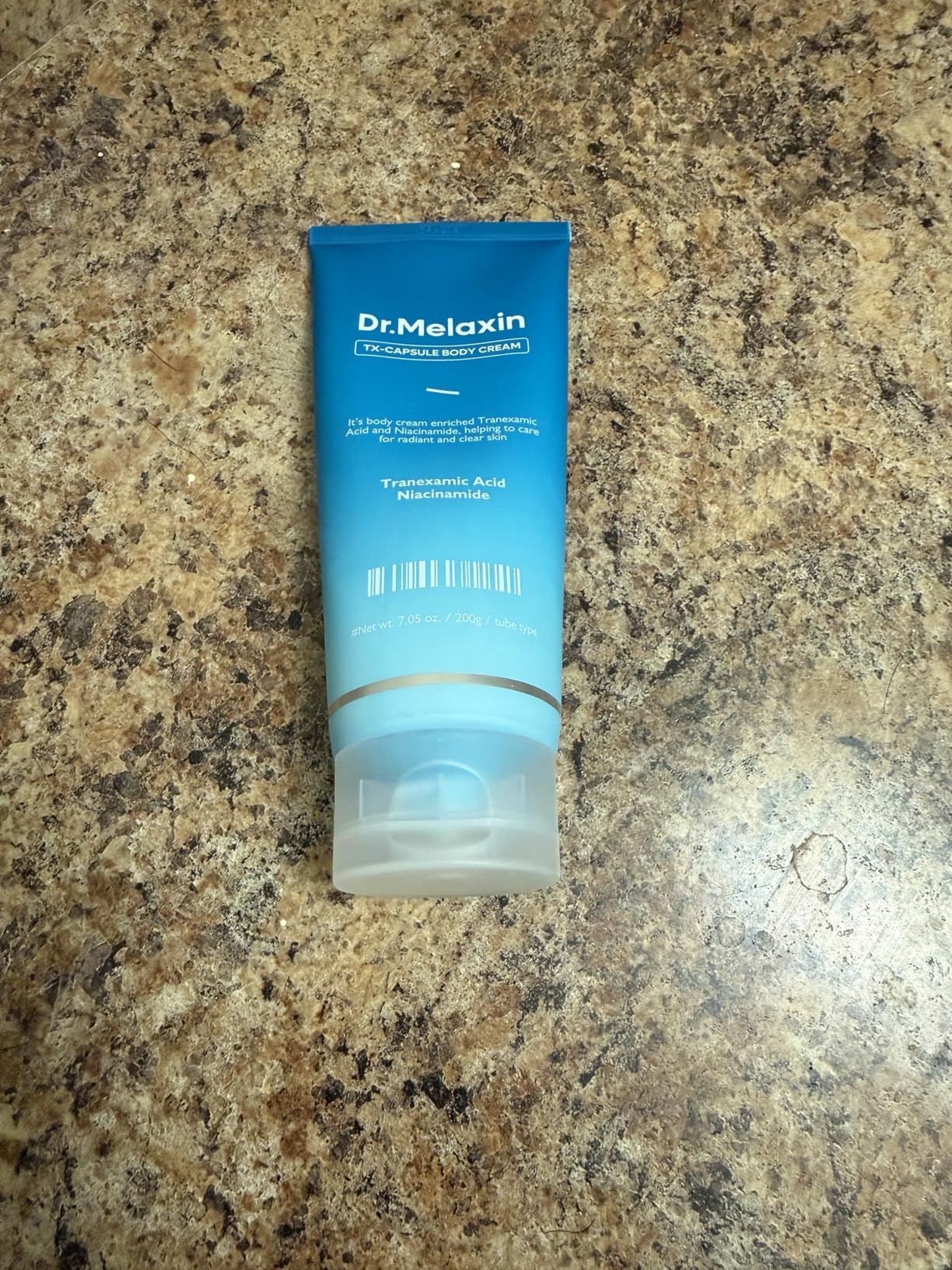 Dr.Melaxin TX Capsule Body Cream – 99% Pure Tranexamic Acid & Niacinamide Capsule for Body Dark Spots, Uneven Skin Tone & Dullness | Soft Burst, Silky Non-Greasy Brightening Body Lotion 200g