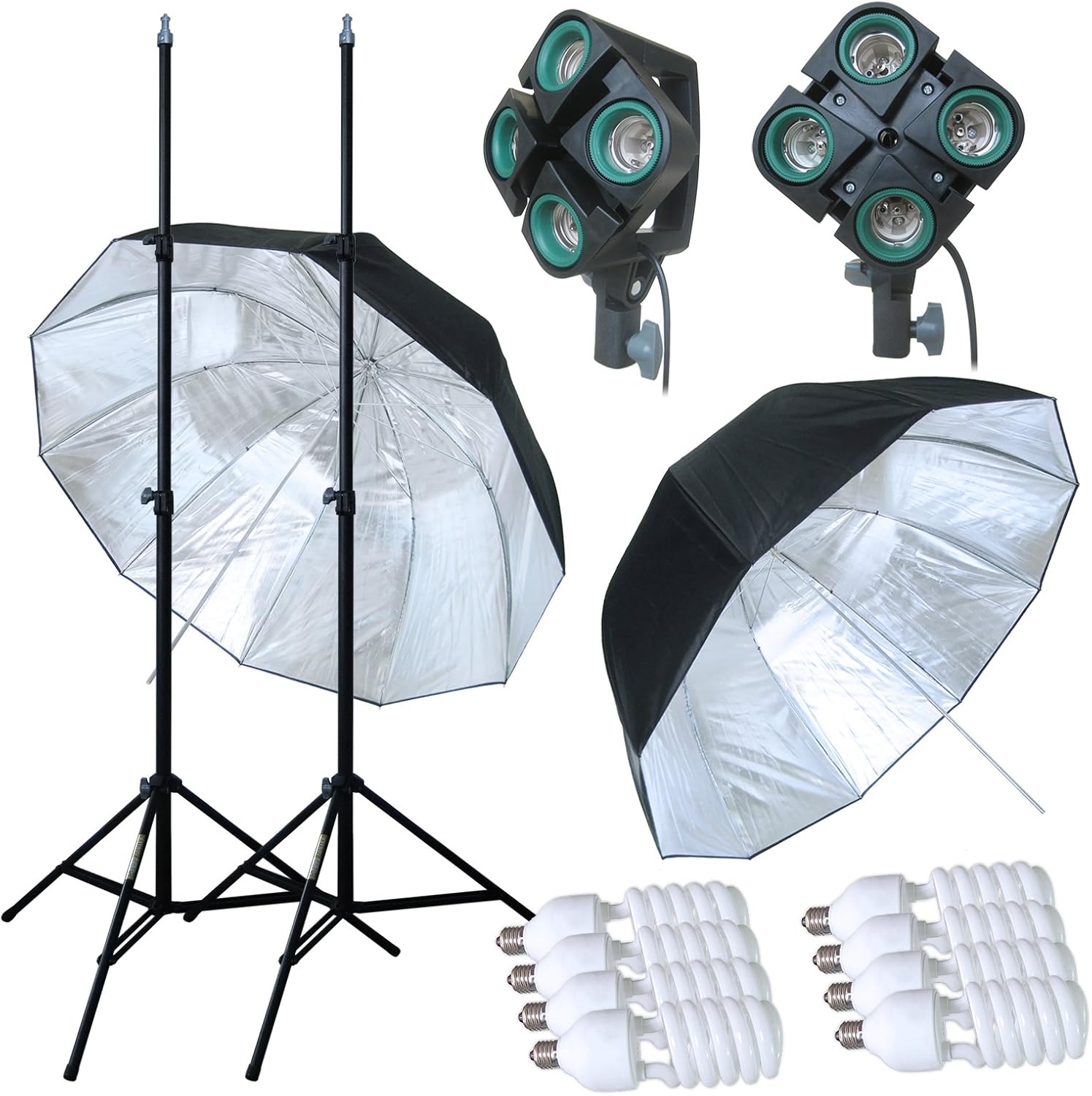 LINCO Lincostore Studio Lighting Huge Area Photo Umbrella Black and Silvier Highly Deep