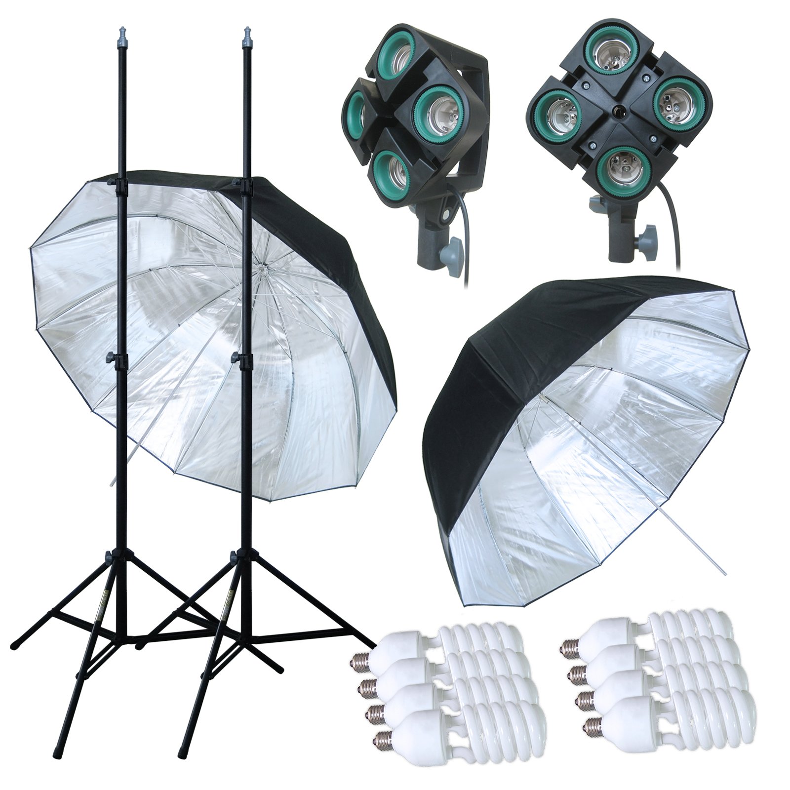 LINCO Lincostore Studio Lighting Huge Area Photo Umbrella Black and Silvier Highly Deep