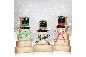 Weysat Wooden Snowman Christmas Table Decorations