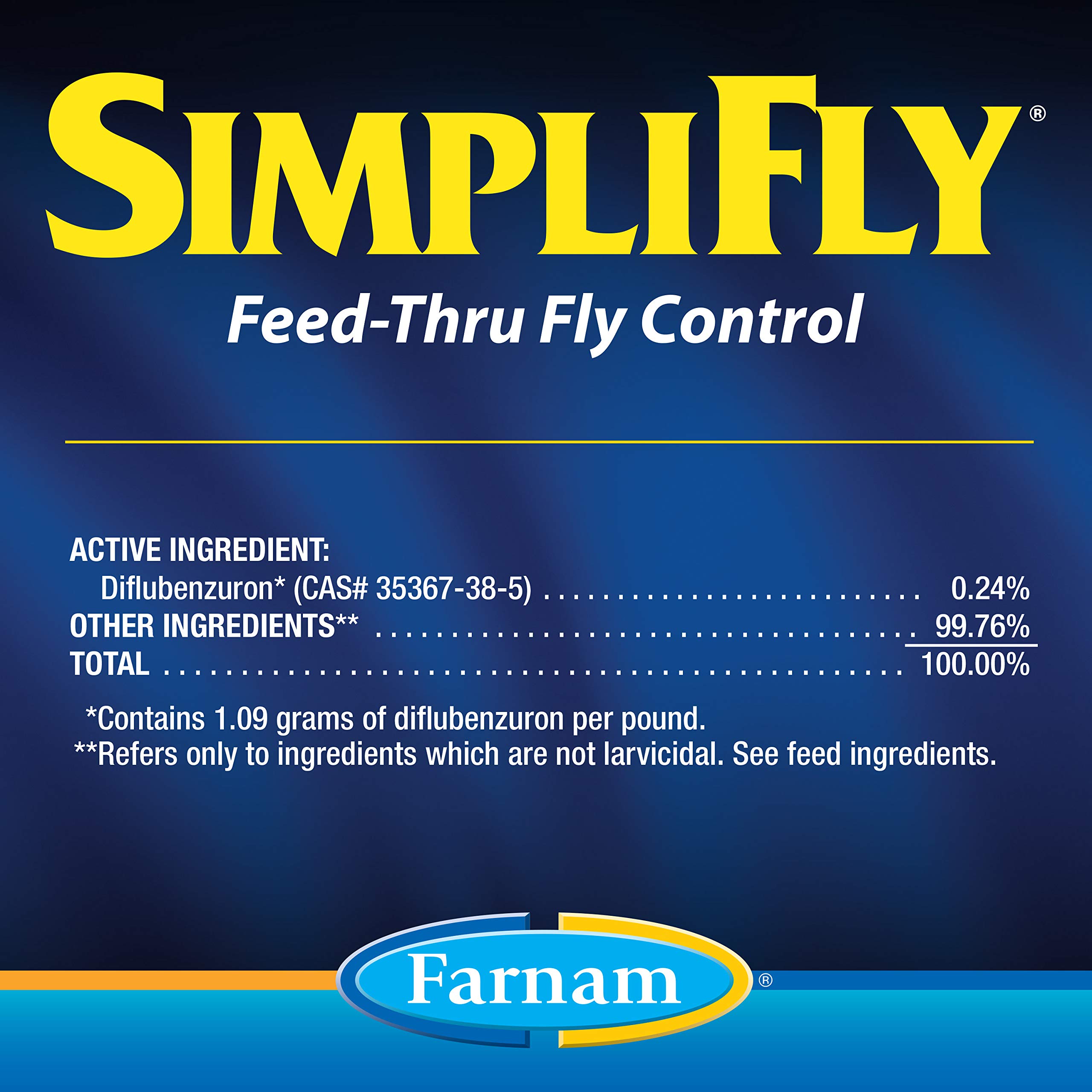 Farnam SimpliFly Feed Through Fly Control for Horses, Breaks the Fly