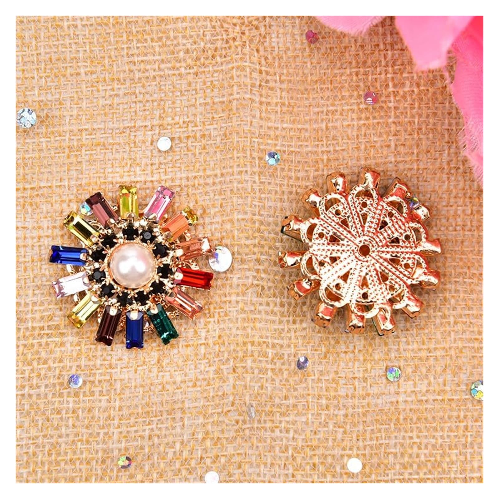 Botones para ropa, Botones de costura decorativos, 10 piezas(07 shank)