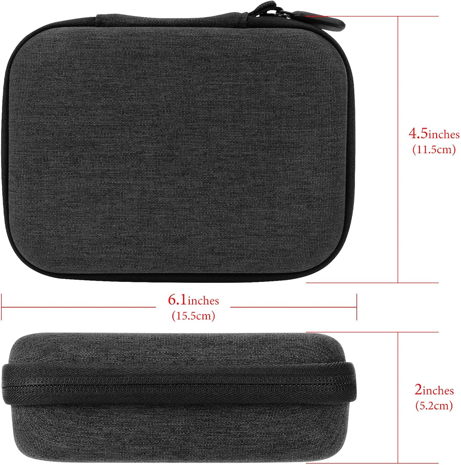 Geekria Carrying Case Compatible with DJI Osmo Action 6, 5 Pro, 4, 3 Camera Protective Case, Hard Shell Travel Storage Bag with Cable Storage for Action5 Pro Accessories (Dark Grey)