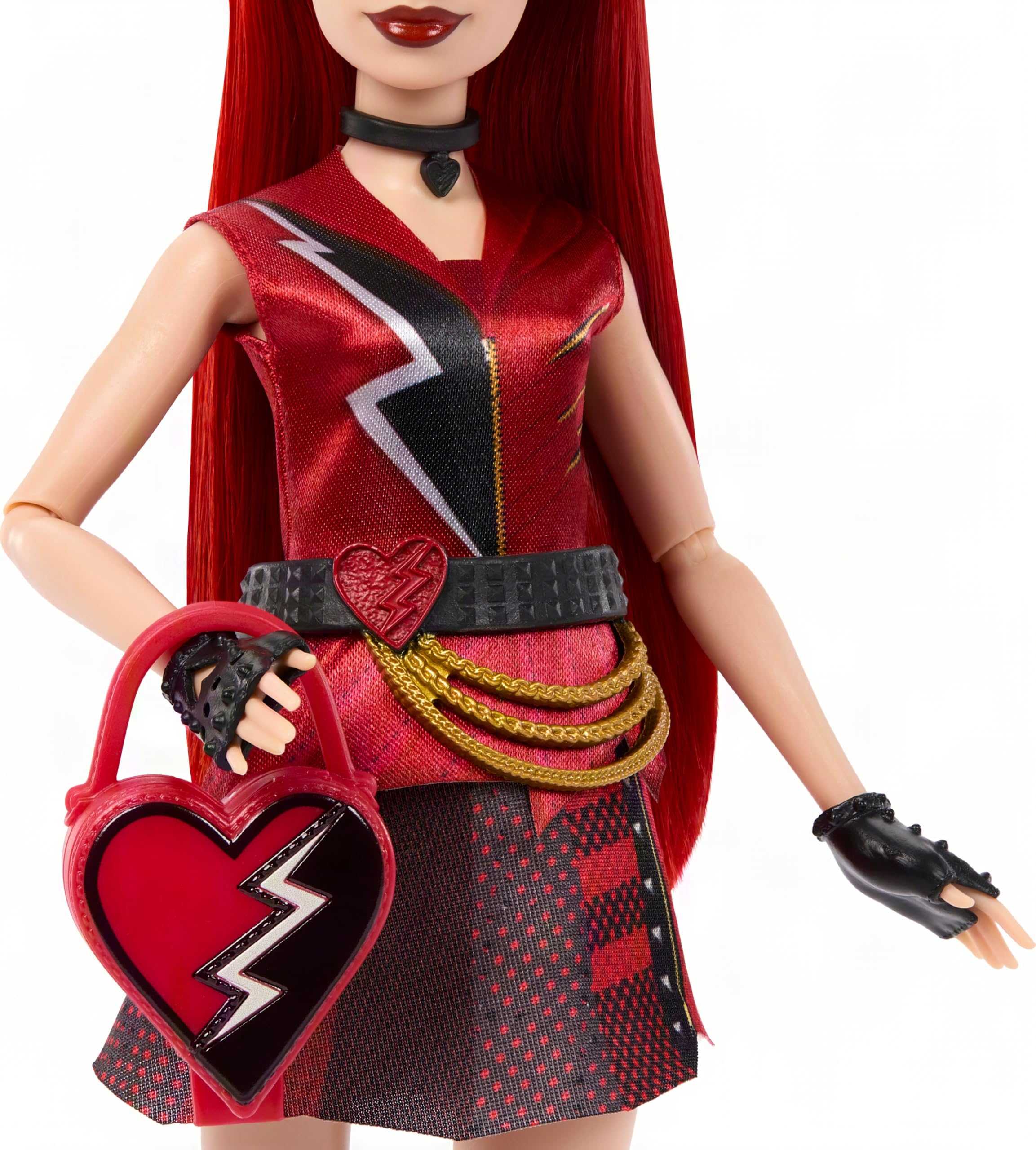 Mattel Disney Descendants - Wicked Wonderland Tea Party Reveal mit 7 Überraschungen, eine rote Modepuppe im Film inspirierte Kleidung & Accessoires