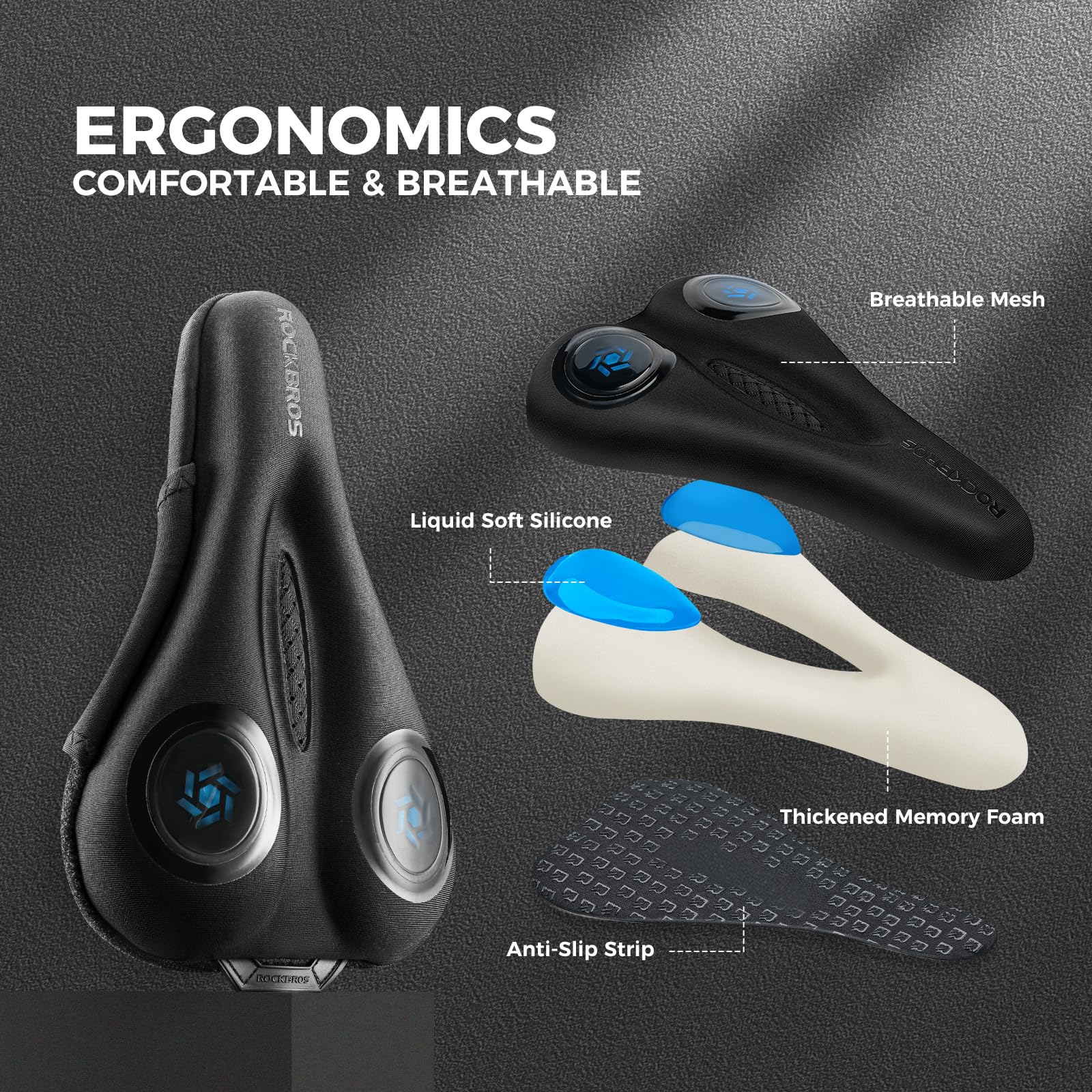 Selle De Vélo En Silicone Antichoc Rockbros ROCKBROS - Foto 6