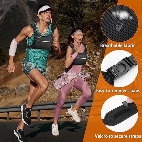 Miniatura 6 de Bolsa de pecho resistente al agua, bolsa ligera con tira reflectante, soporte para teléfono integrado y almacenamiento adicional, chaleco para