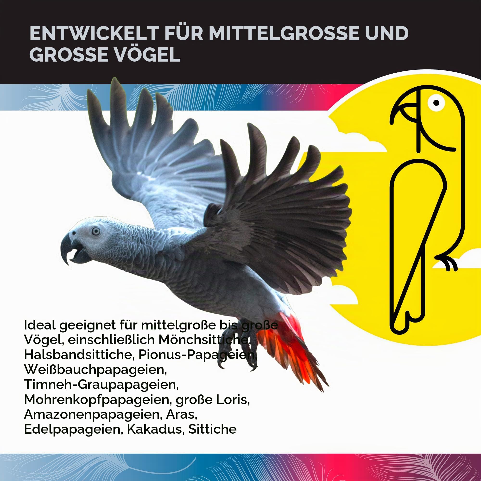 HappyBird ® | Leckerchenrad XL Foraging Wheel -Futtersuche mit Spaß
