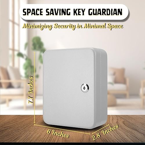 Miniatura 2 de Flexzion Soporte de pared para llaves con código, organizador de caja de llaves de capacidad para 40 unidades, soporte para llaves, caja de