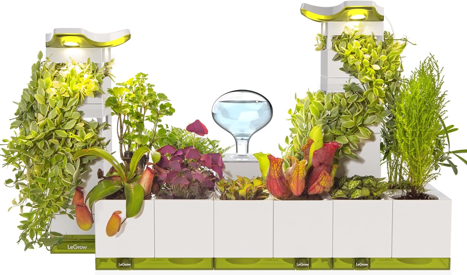 LeGrow Home Garden, Enjoy The Natural Landscape Daily, Automatic LED Grow Light, 7 Days Watering Free Ecosystem, Modular Design Fits Any Space, Write, [Plants NOT Included].