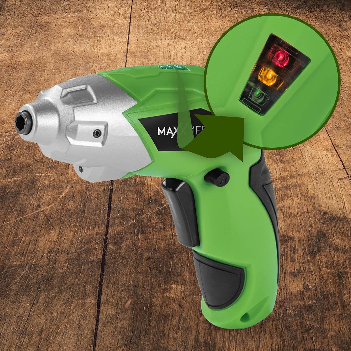 MAXXMEE Cordless Screwdriver battery indicator