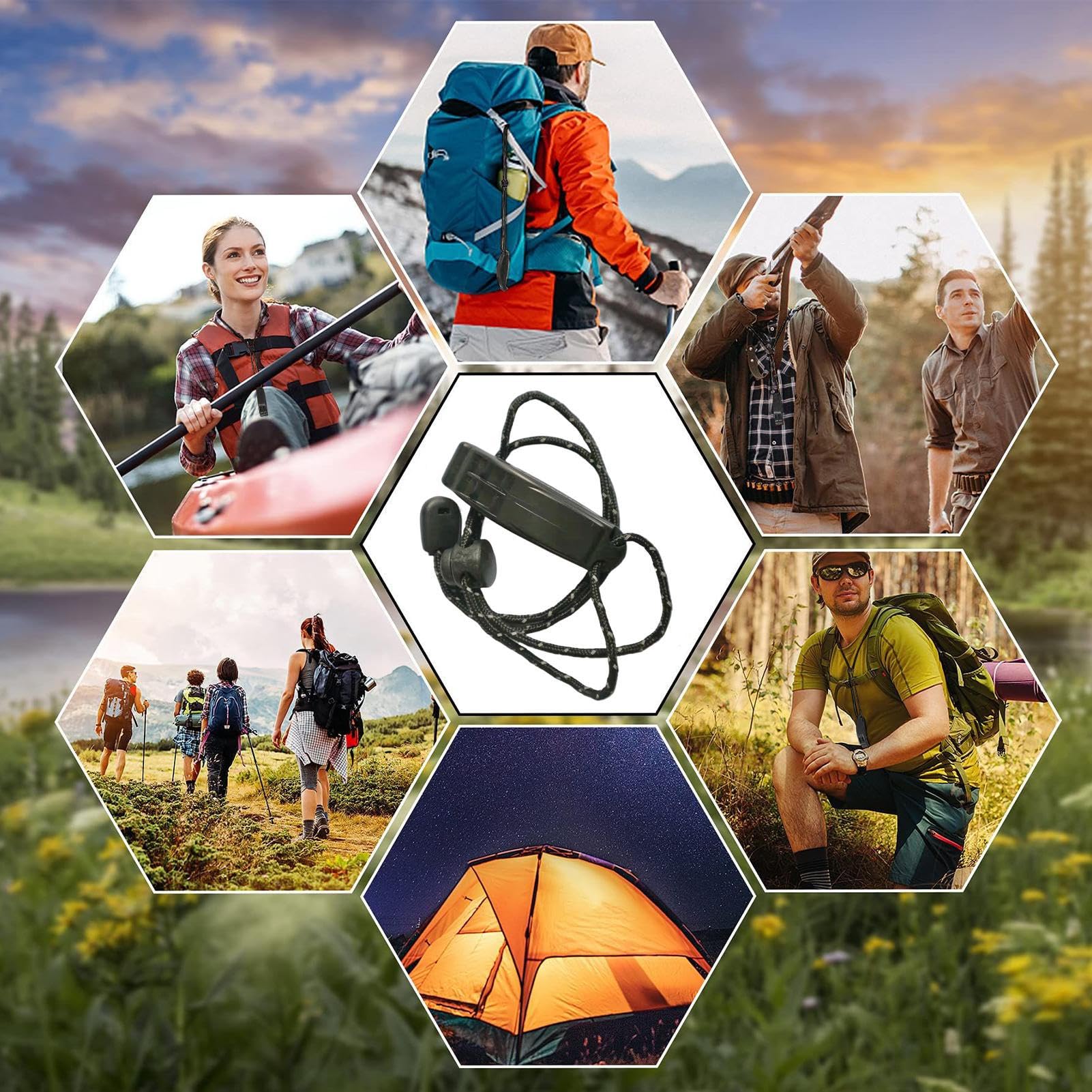 Silbato de Seguridad Marina, Silbato de Seguridad al Aire Libre | Silbato de Alto Decibel para Entrenadores,Equipo de Campamento Reutilizable, Accesorios de Kayak para la preparación para