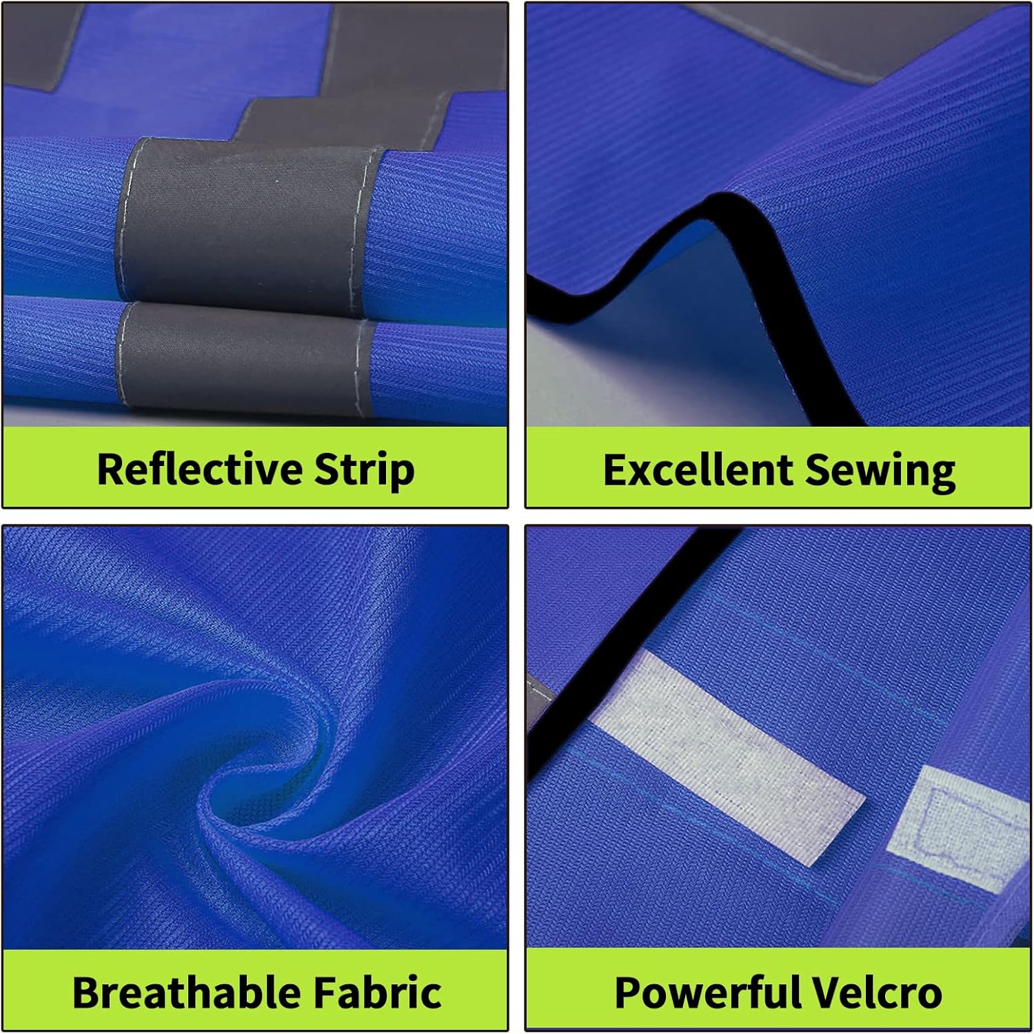 Safety Vest, Reflective High Visibility Construction Vest for Men, Work, Cycling, Runner, Surveyor, Volunteer, Road - Image 3