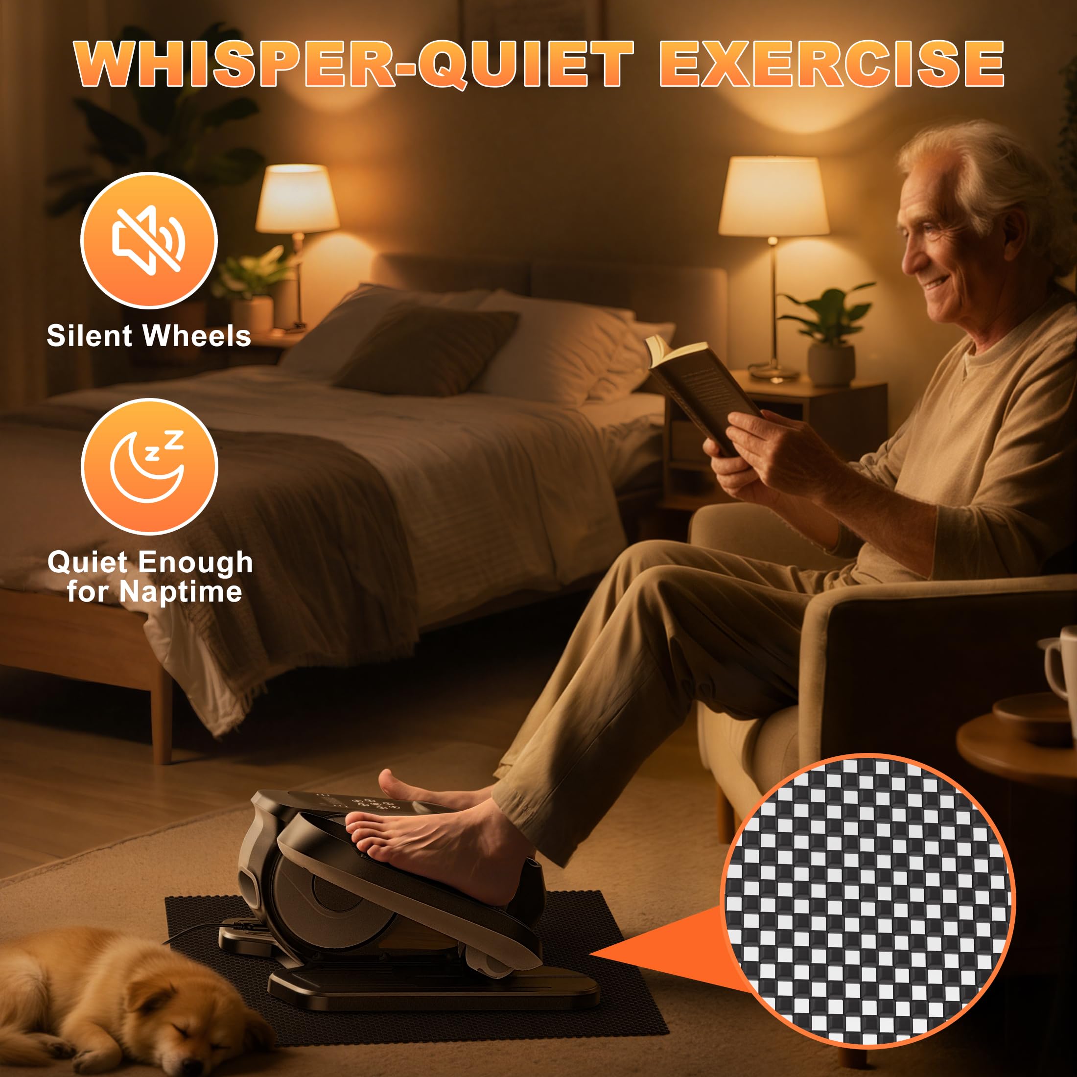 Putnen Under Desk Elliptical Machine, Electric Leg Exerciser for Seniors product image 19