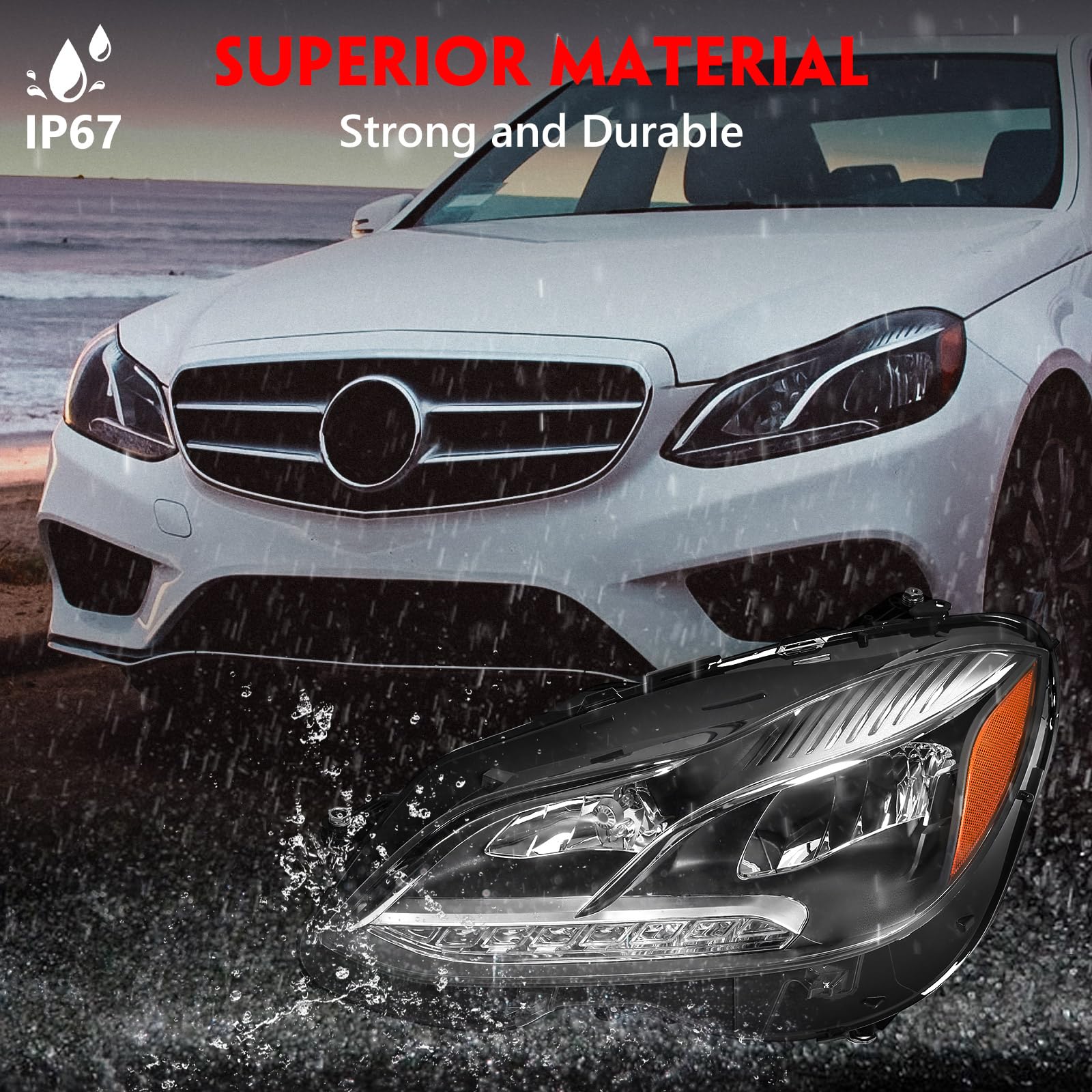 Amazon.com: Huray Left Halogen Headlight for Mercedes-Benz W212