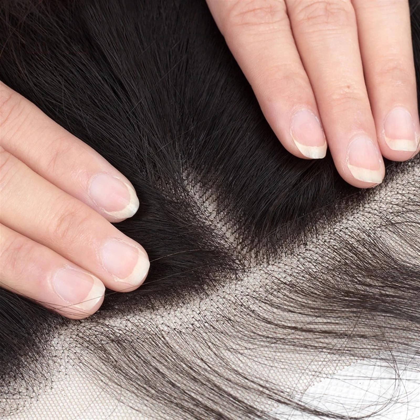 Bundles Fasci lisci ossei con chiusura Estensione del tessuto dei capelli umani di brasiliani colore naturale frontale for donne nere Acconciatura estensioni(13" x 4",24 24 24with20)