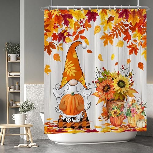 Miniatura 45 de Baocicco Juego de cortinas de ducha de fantasmas de Halloween, encantadores fantasmas de dibujos animados, divertidos trucos o tratos, cortinas de