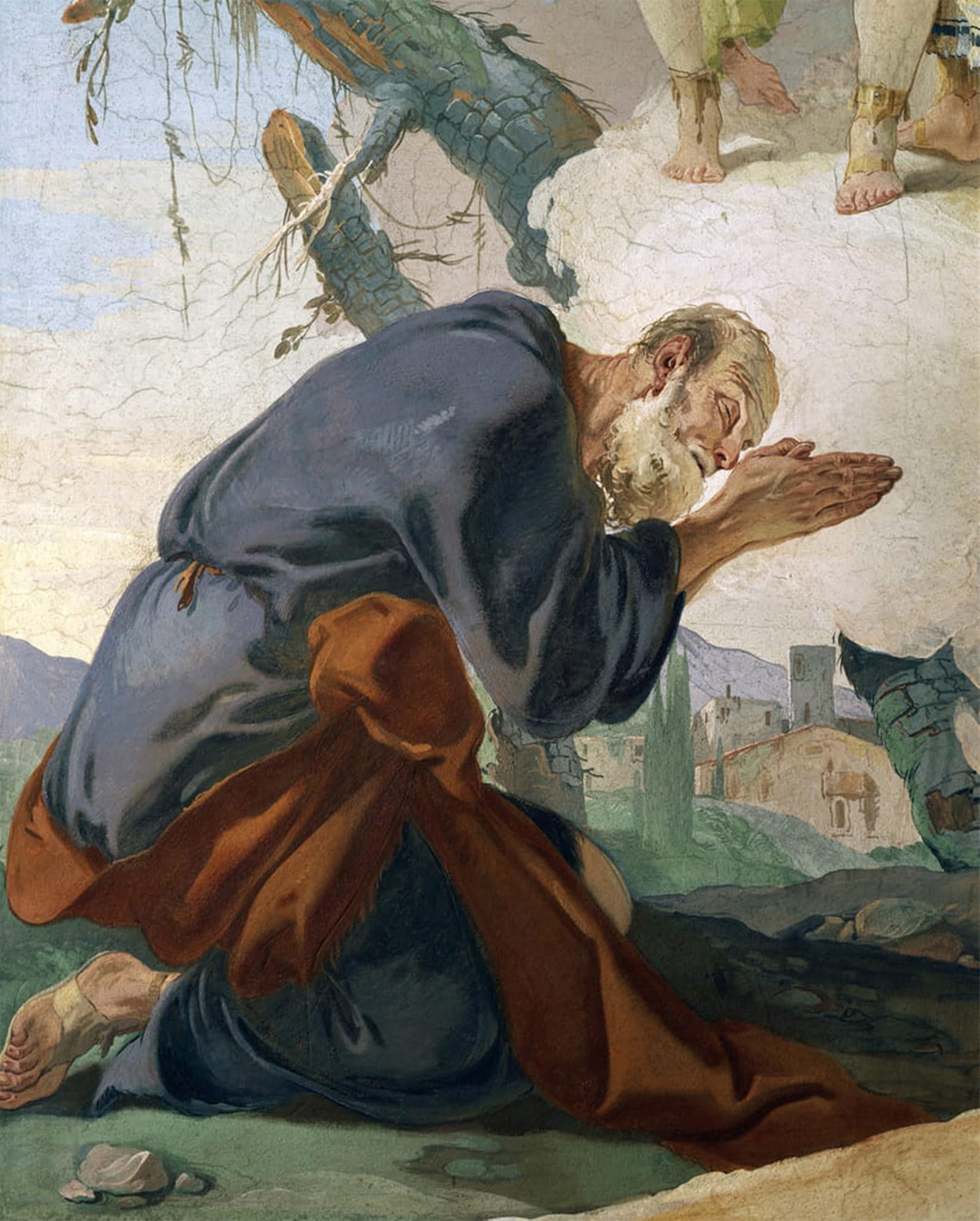 SERENDIPITP Aesthetic Poster Photo Wall Print Retro Picture Abraham and the Angels by Battista Tiepolo Modern Wall Artwork for Home Decor 60x90cm