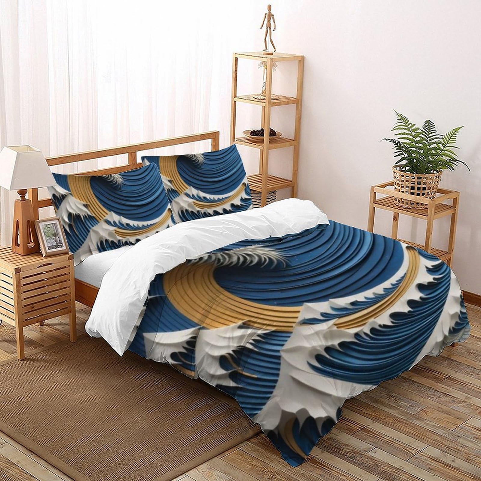 Housse de couette mer zippée 200x200 pour lit de fille afin de simplifier le changement du linge