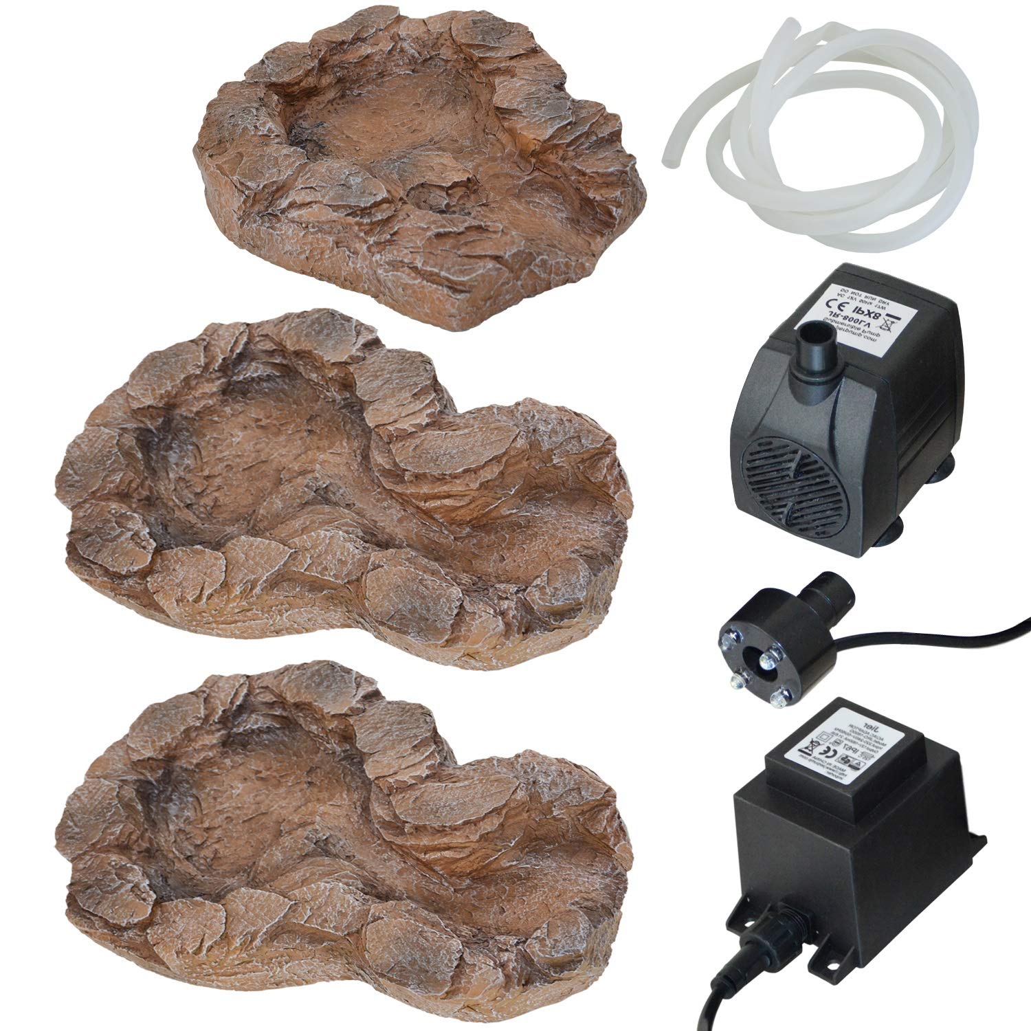 SOLAR WATER FEATURE STREAM WATER FEATURE WITH LED LIGHT 230V STONE DESIGN ORNAMENTAL FOUNTAIN CASCADE WATERFALL OUTDOOR FOUNTAIN FOR GARDEN BALCONY