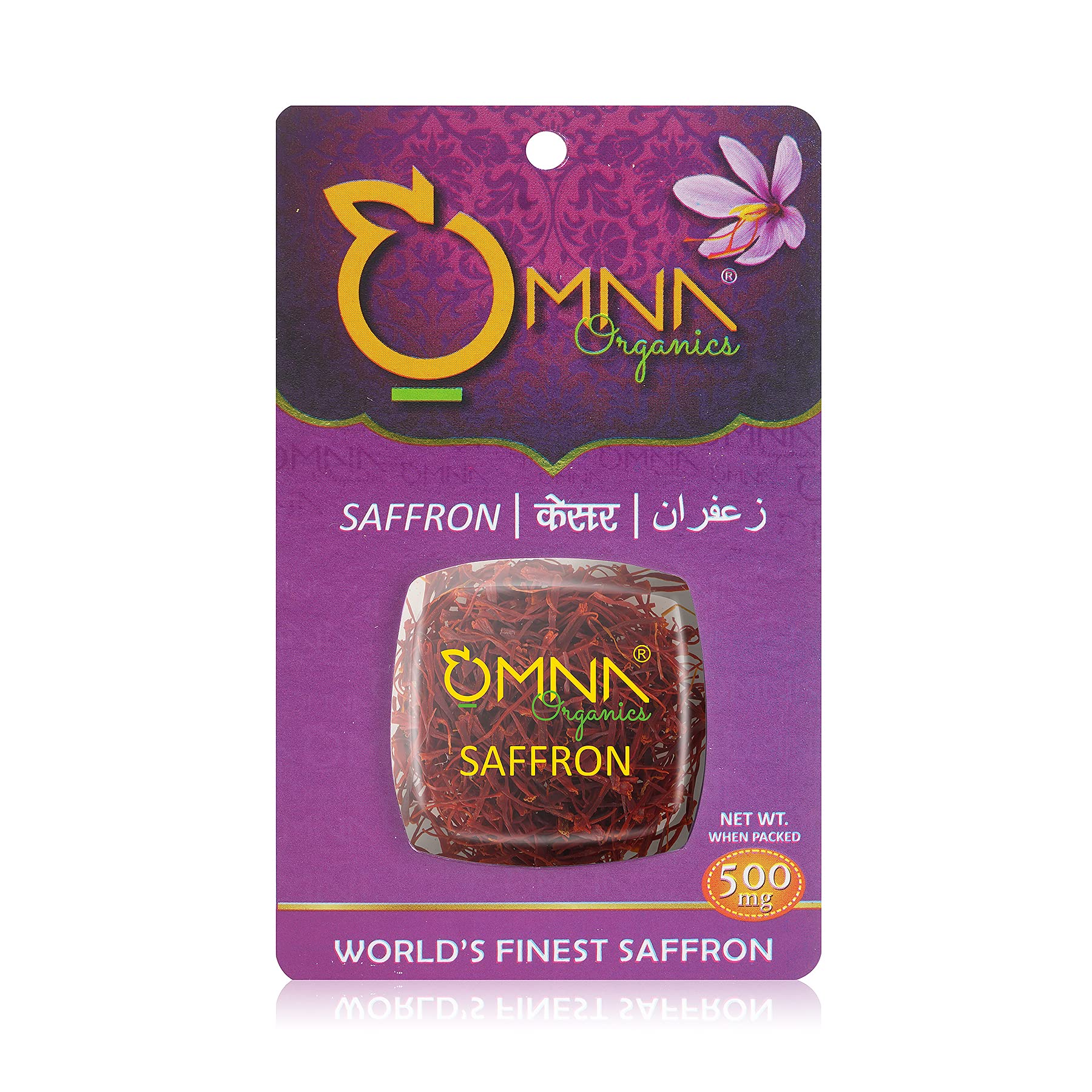 OMNA ORGANICS 1/2 Gram Kesar, Original Lacha Saffron, Kesar, Keshar for Biryani, Beauty, Improved Health & Tilak