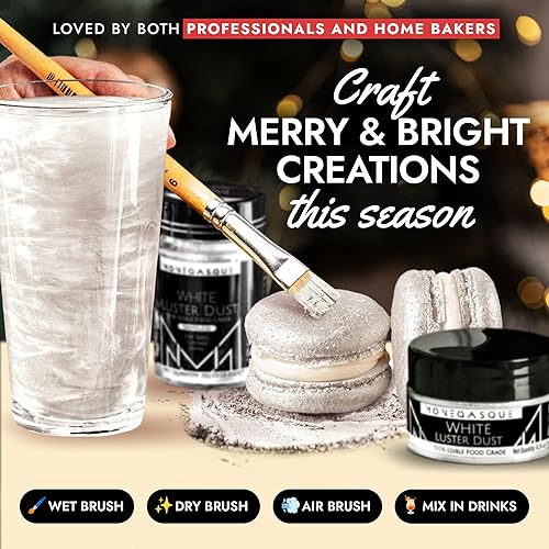 Vista 45 de MONÉGASQUE Purpurina comestible verde para bebidas, 0.53 oz, purpurina comestible para pasteles y cócteles, polvo brillante para bebidas