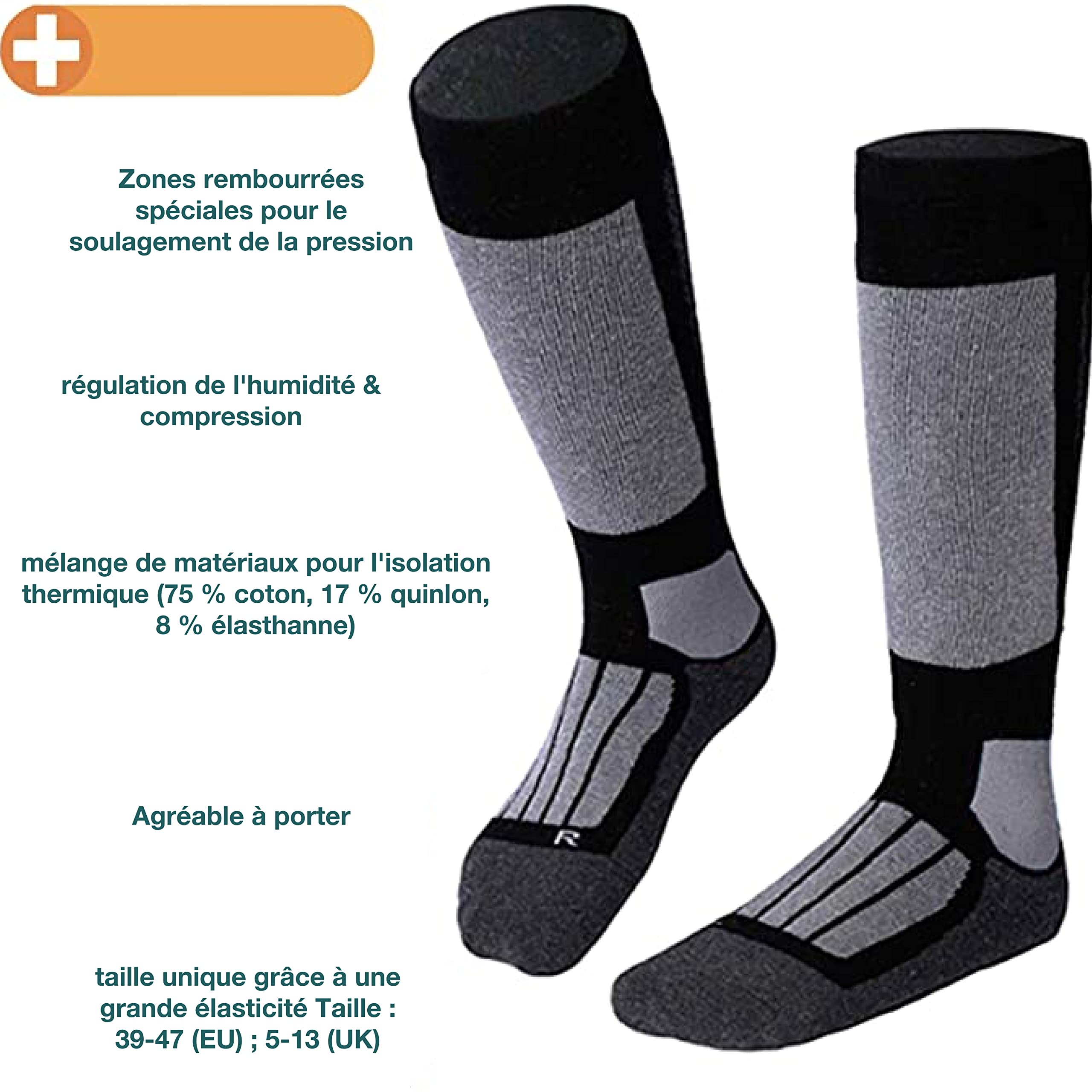 Cuissardes Néoprène Imperméables Waders Pêche Homme +1 Paire Chaussettes Thermiques