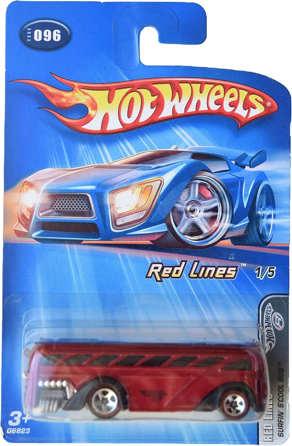 Hot Wheels Surfin Scool Bus, Red Lines 1/5 [red] #96