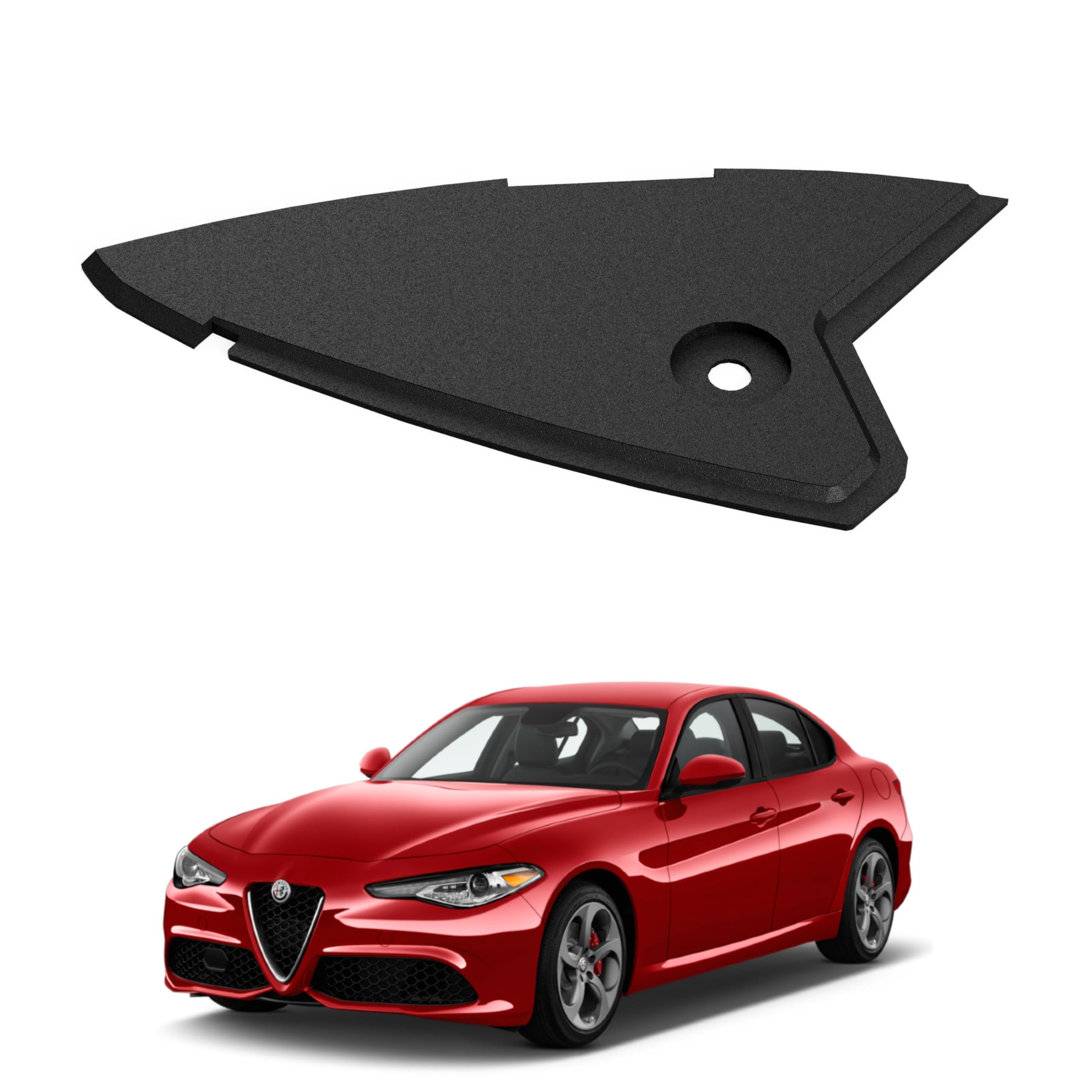 Tredify Parafanghi rinforzati Nero, Compatibili con Alfa Giulia 2016-2020, Protezione parasassi, Facili da installare