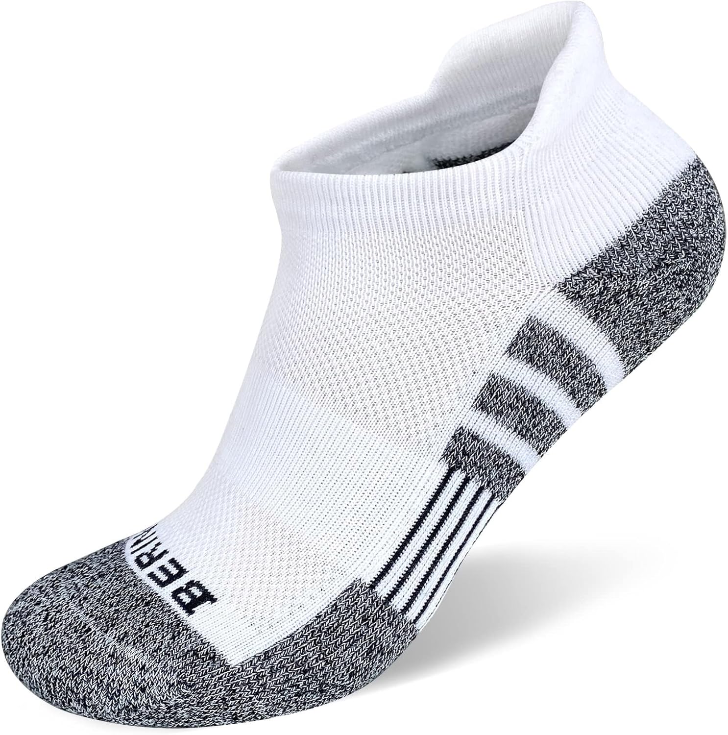 BERING Kids' Athletic Cushion Ankle Socks 6 Pairs Low Cut Heel Tab for Youth Big Boys Girls - Image 2