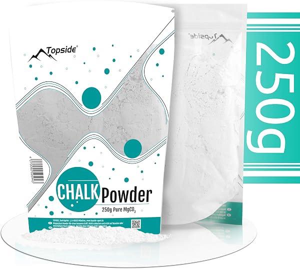 TOPSIDE Magnesite in Polvere (250 o 450 gr) per Arrampicata, Crossfit, Pesi, Palestra, Ginnastica, Calisthenics - 1