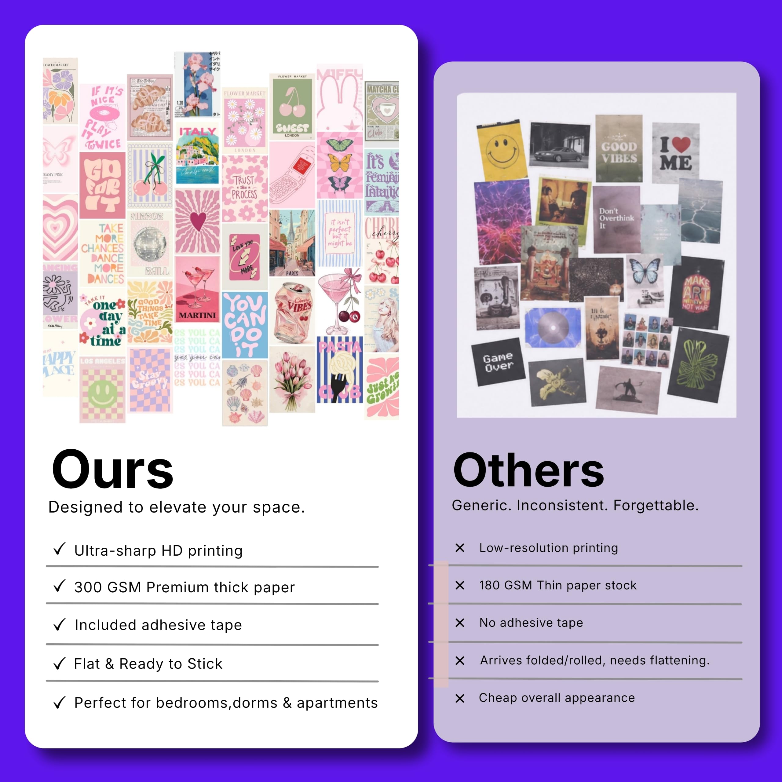 Pink Aesthetic Wall Collage Kit - 50 Posters -7 Pink Aesthetic Wall Collage Kit - 50 Posters -7