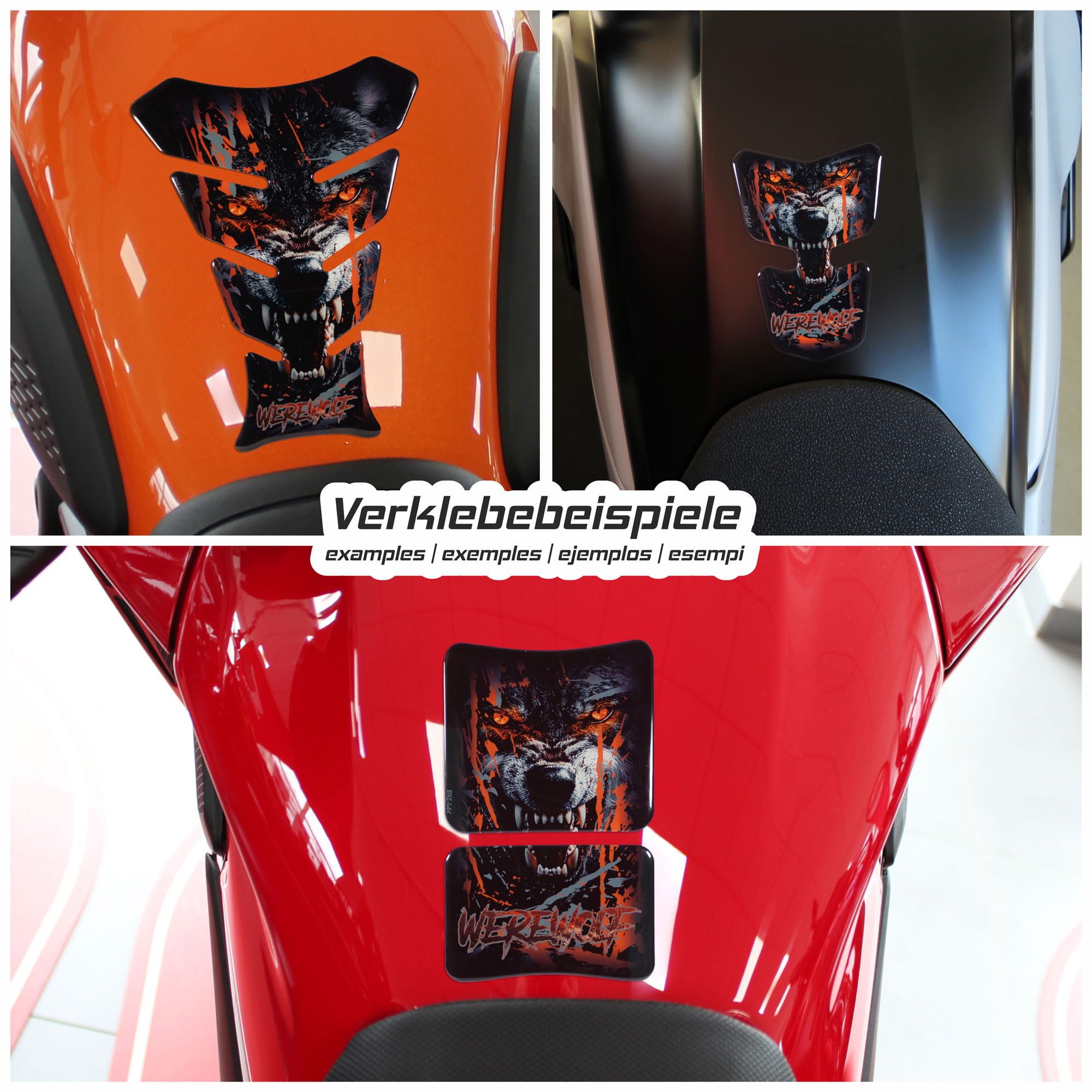 Tankpad Autocollant de réservoir moto Loup-garou compatible avec Honda X509900VA
