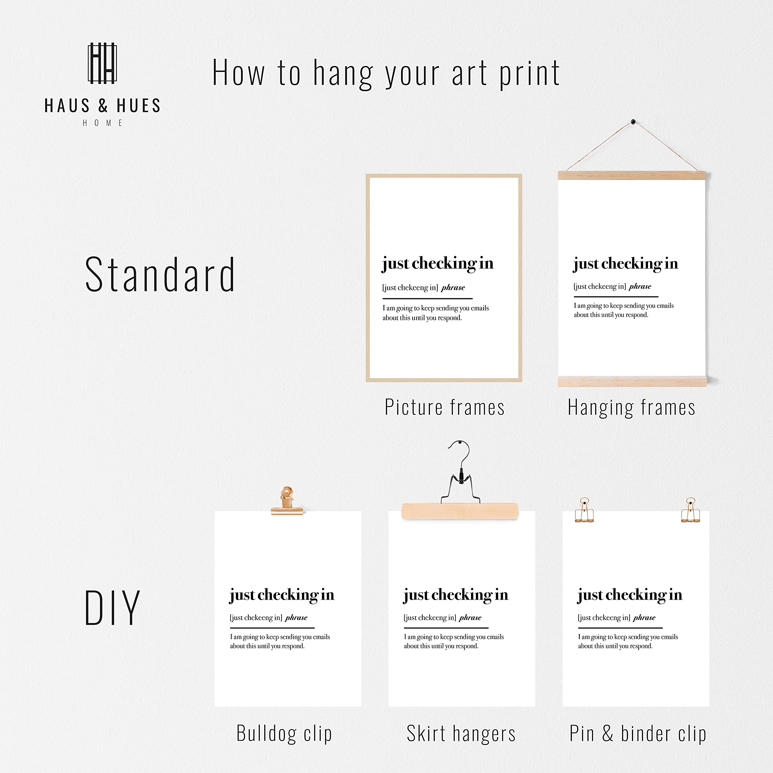 Haus and Hues Funny Wall Décor Home Office Wall Decor Funny Quotes