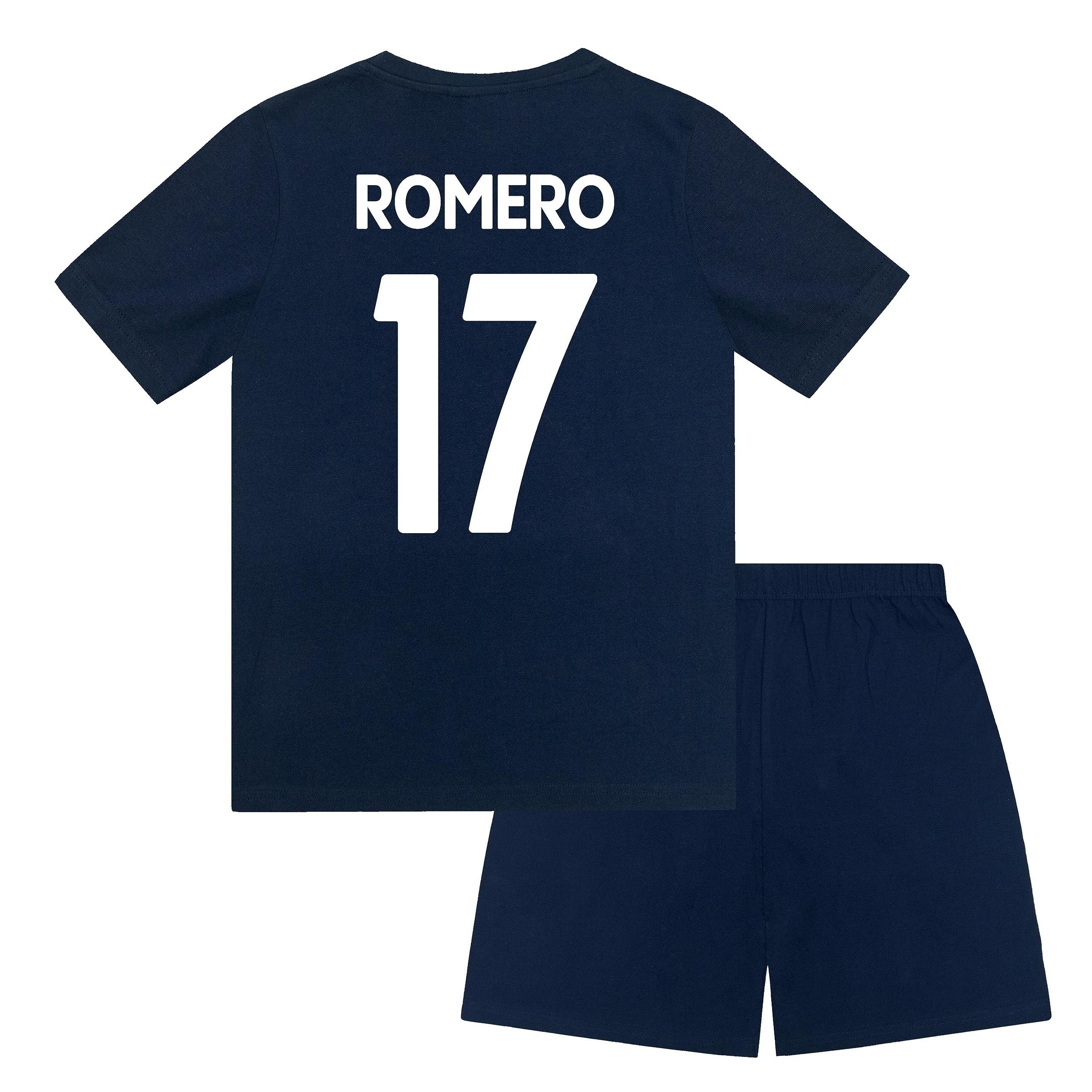 Tottenham Hotspur FC Boys Romero 17 Sublimation Short Pyjamas Navy 10-11 Years