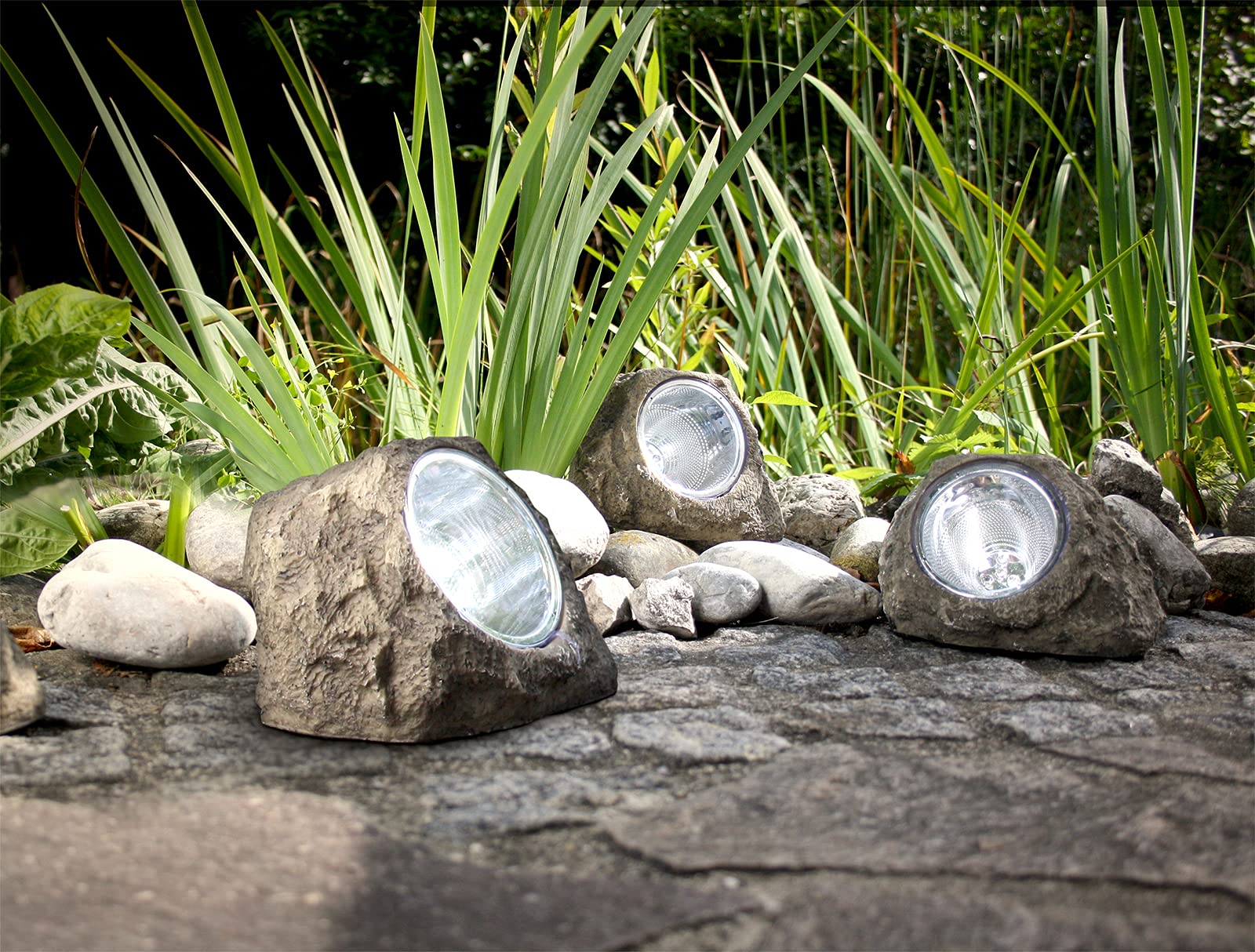 Solar Rocks For Gardens 32cm Solar Garden Rock Lamp – Waterproof LED
